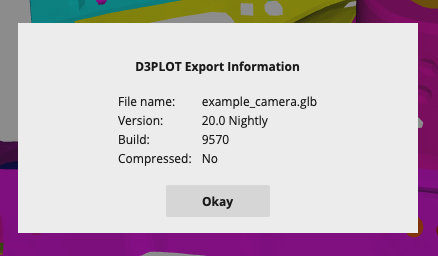 D3PLOT Viewer - Model Export Information