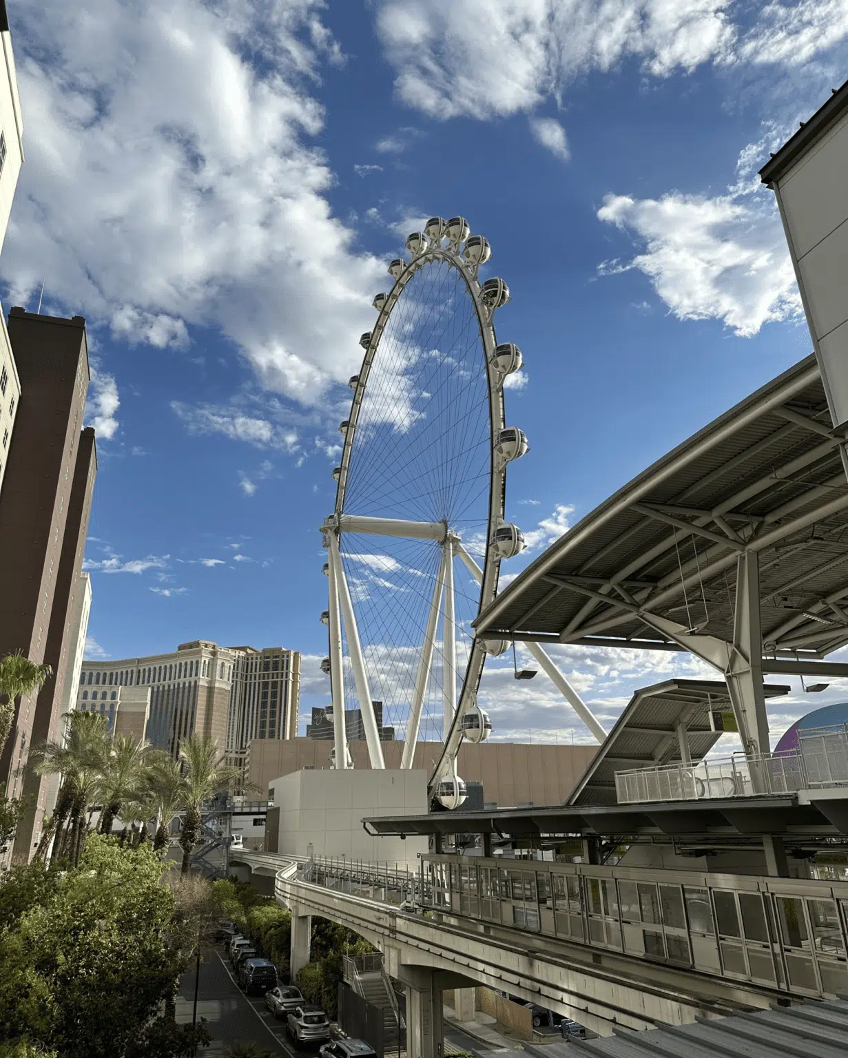 Las Vegas high roller wheel side view 