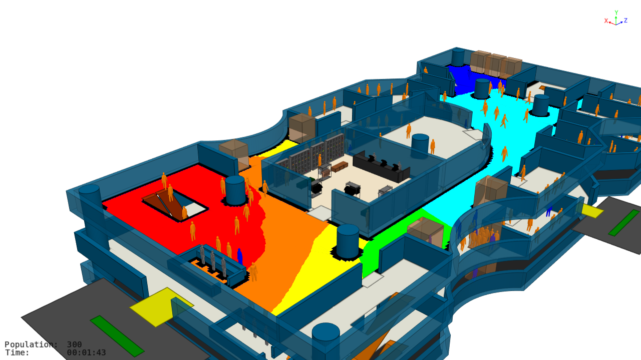 Oasys MassMotion 11.8 Static Accessibility map