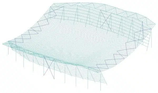 model substructure and roof structure
