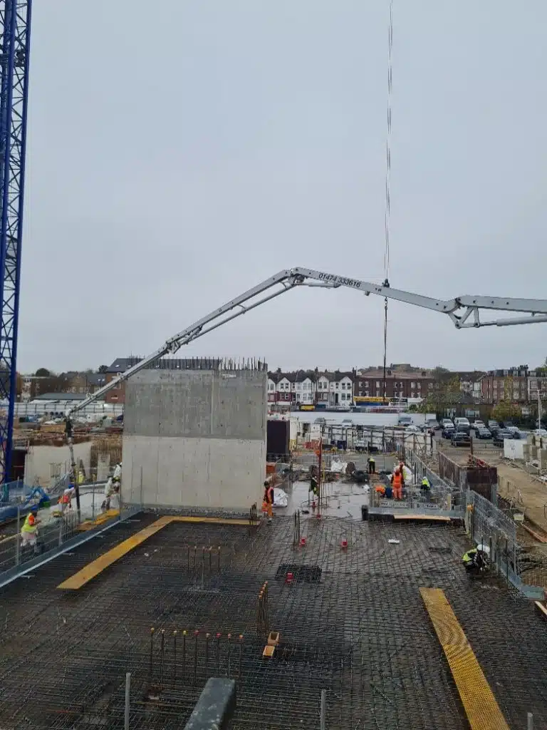 slab designed using the flat slab design tool in construction (additional steel patches as per RDI above)