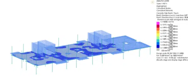GSA RC Slab Designer GSA results for top steel