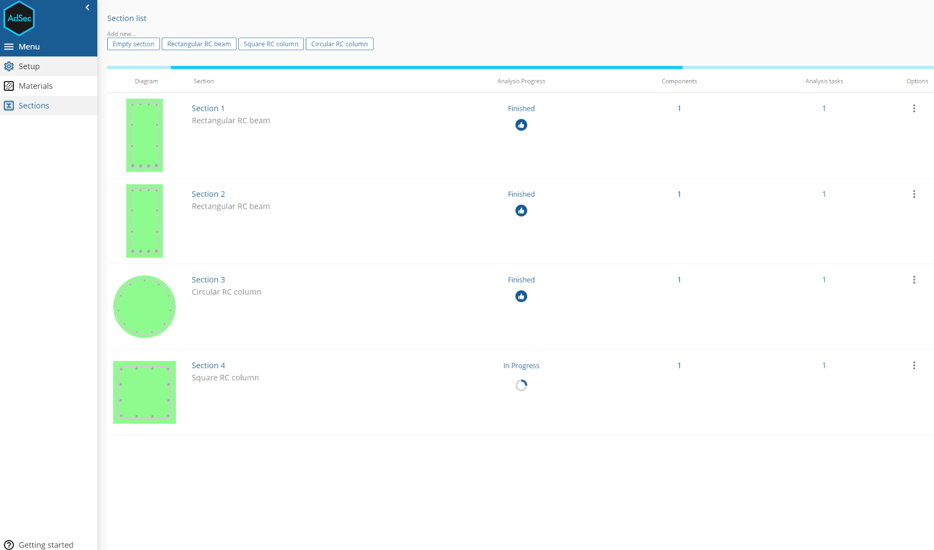 Oasys AdSec interface