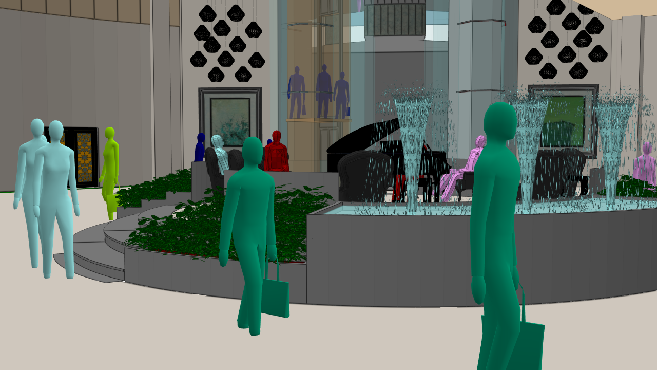 MassMotion hotel lobby model