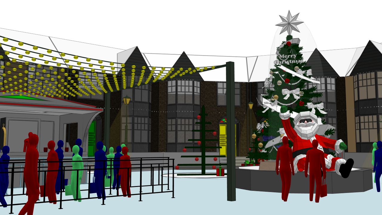 MassMotion Christmas Market model