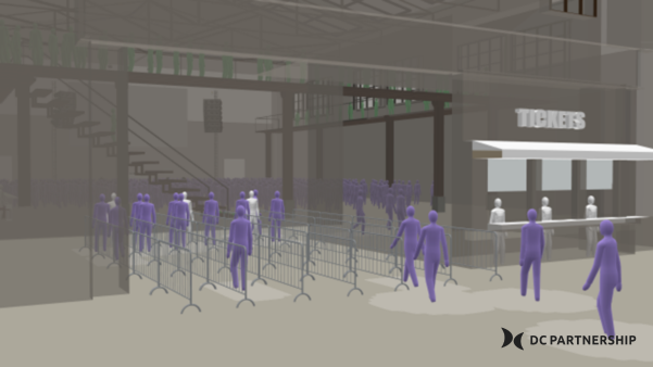 DC Partnership MassMotion model Queue lines