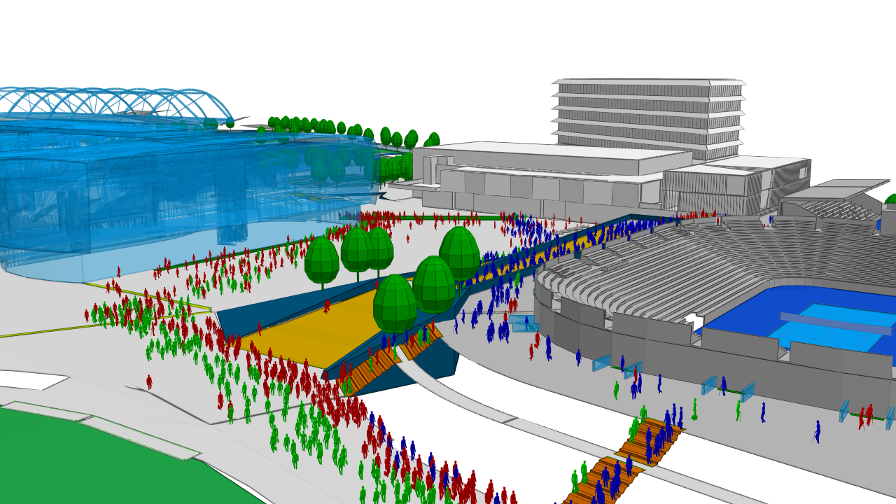 MassMotion stadium/event model