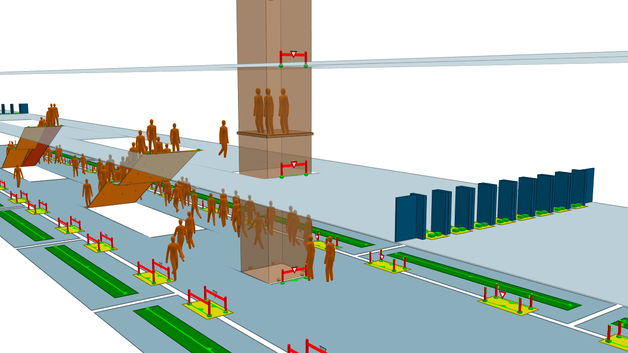 MassMotion station elevator model