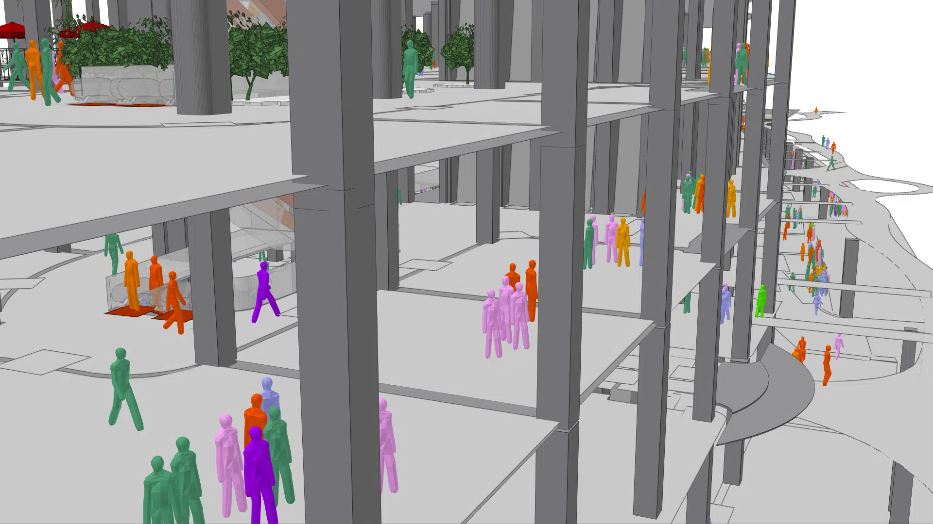 MassMotion model - retail