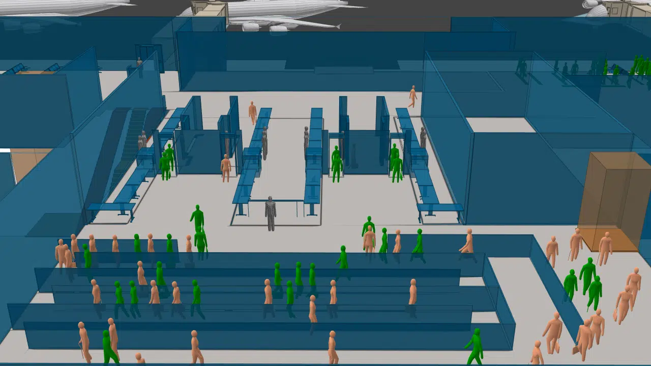 MassMotion simulation