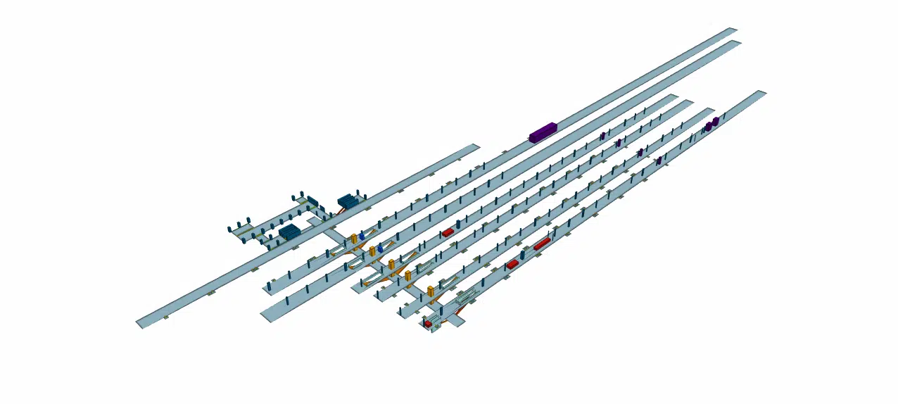 ESTECO LIFT railway Oasys MassMotion model