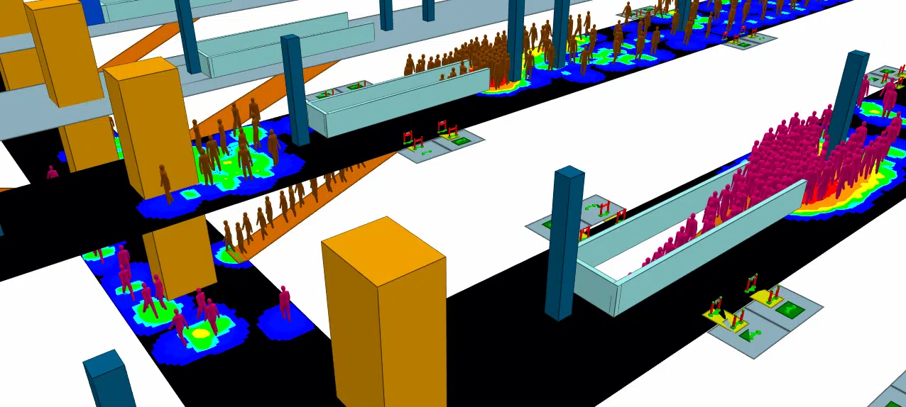 ESTECO LIFT railway Oasys MassMotion model