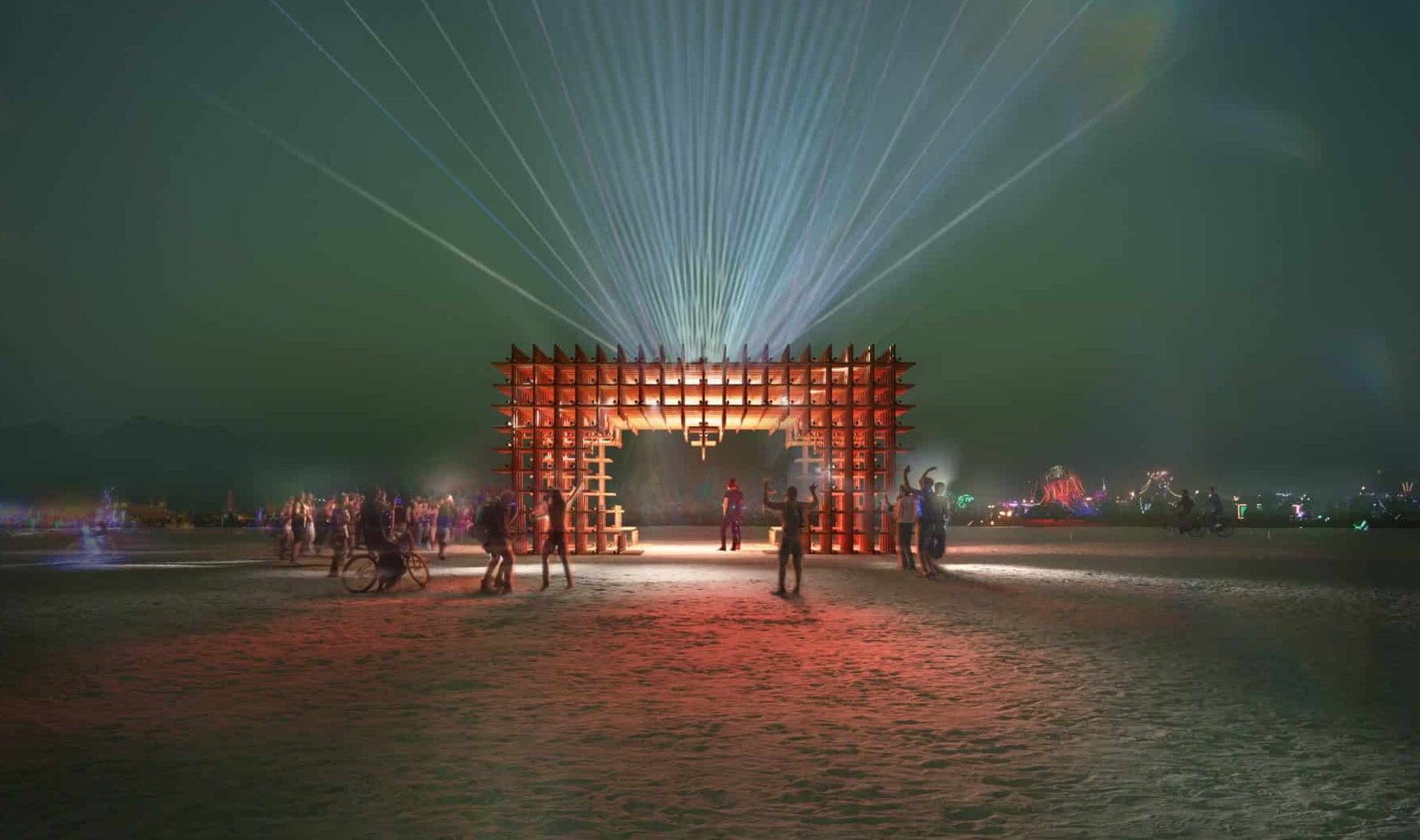 Heartburst bamboo structure