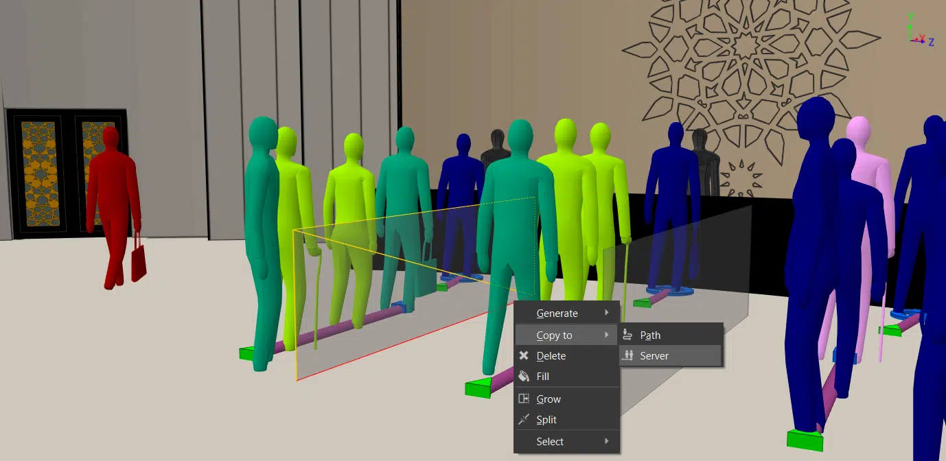 Creating servers from geometry Oasys MassMotion