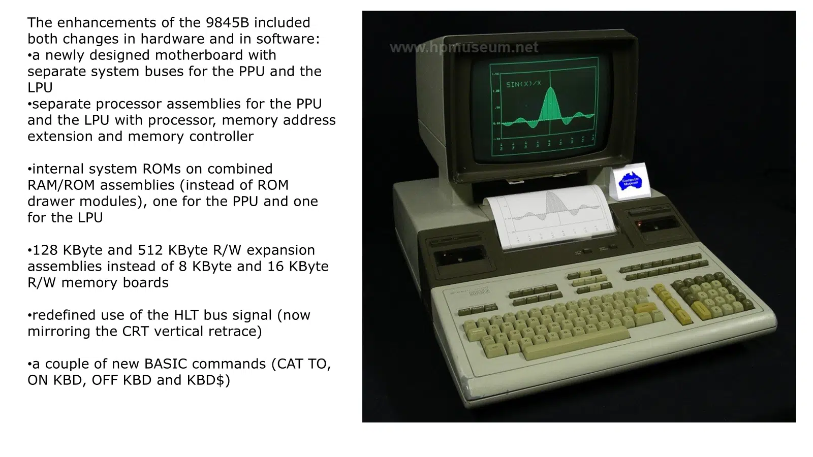 Enhancements of HP9845B