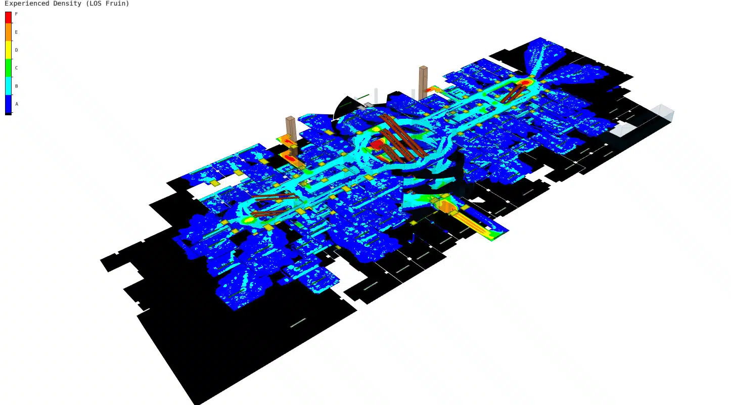 Daimon Engineering MassMotion shopping centre density model