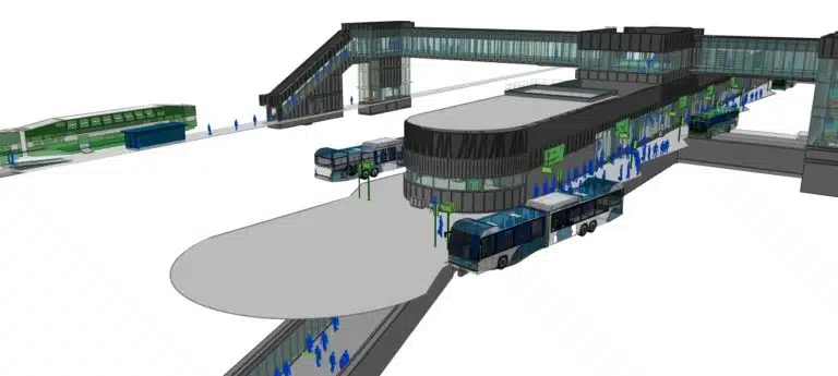 massmotion transit hub model